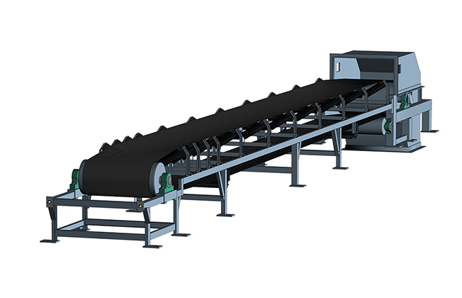 采用了結(jié)構(gòu)緊湊、剛性好、強(qiáng)度高的三角形機(jī)架，機(jī)架部分、中間架和中間架支